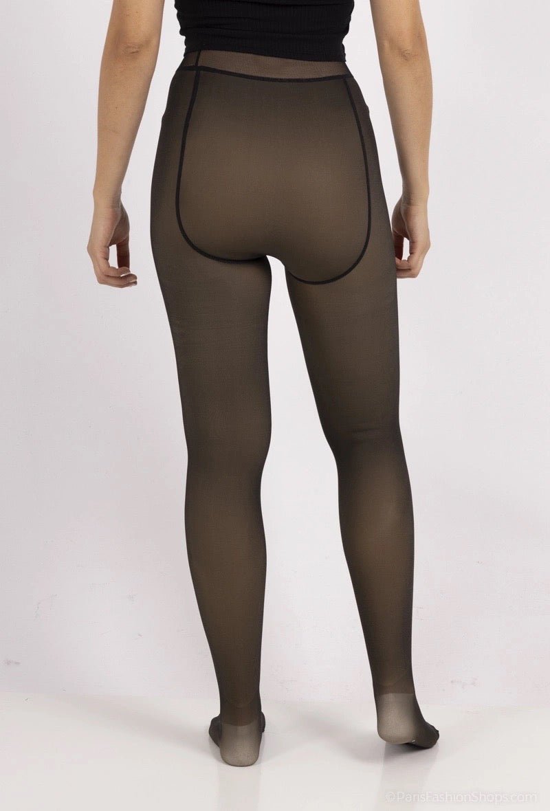 Strumpfhose Thermo mit Nylon Strumpfhosen Effekt - FROLLEIN KÄTHE Shop