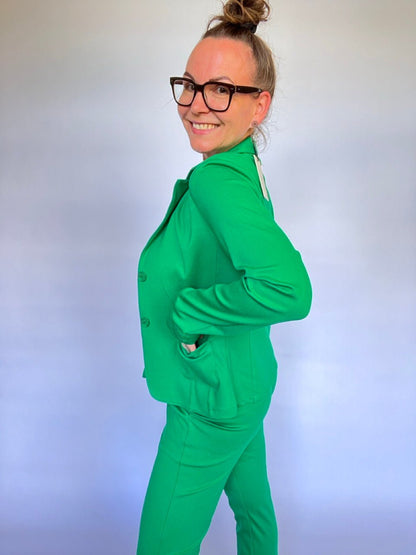 Sweat Blazer Maja Grün - FROLLEIN KÄTHE Shop