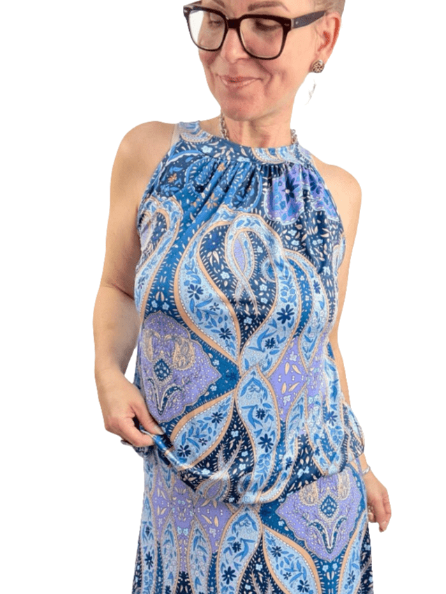 Top Alice Paisley Blau - FROLLEIN KÄTHE Shop