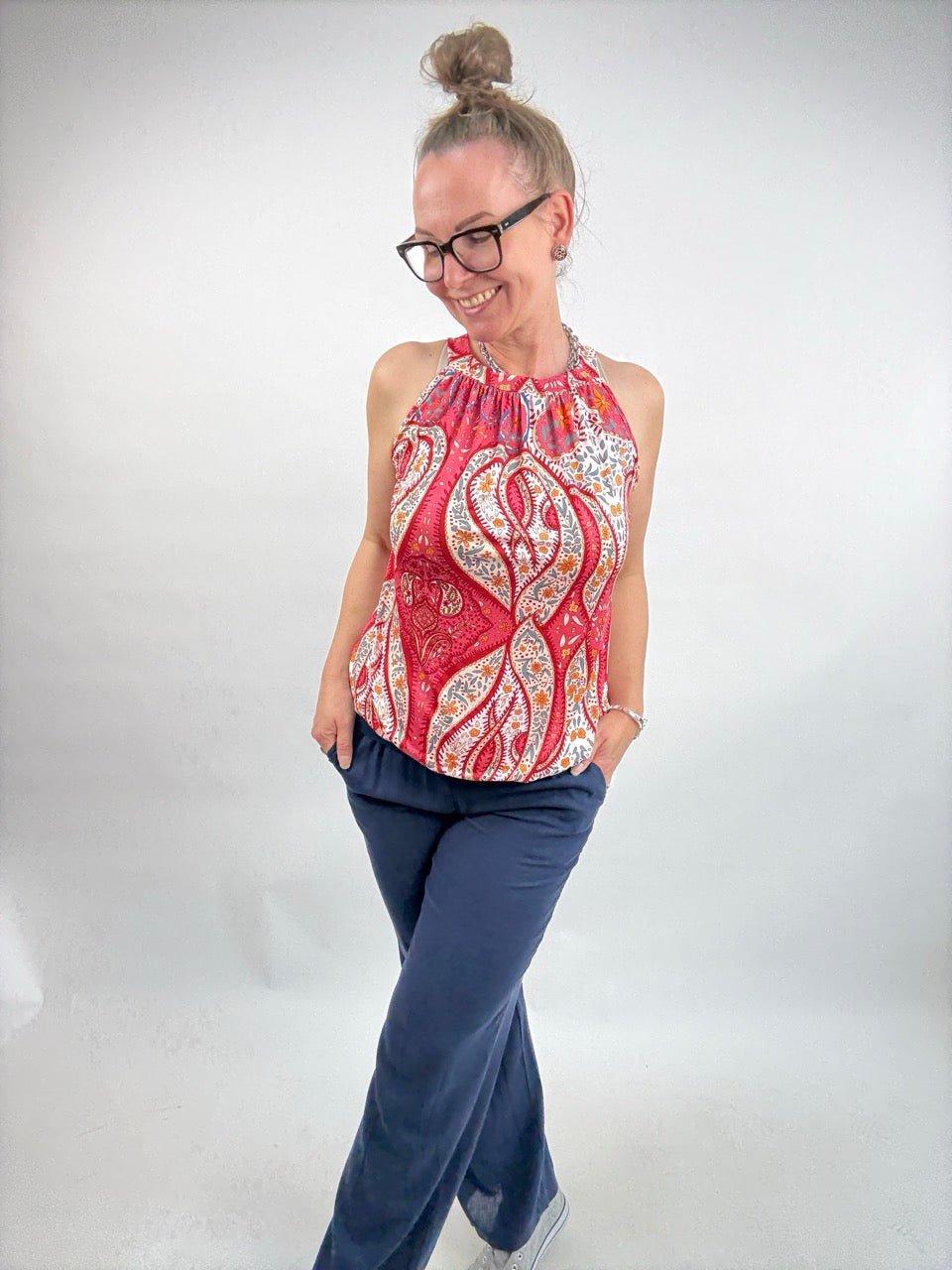 Top Alice Paisley Fuchsia - FROLLEIN KÄTHE Shop