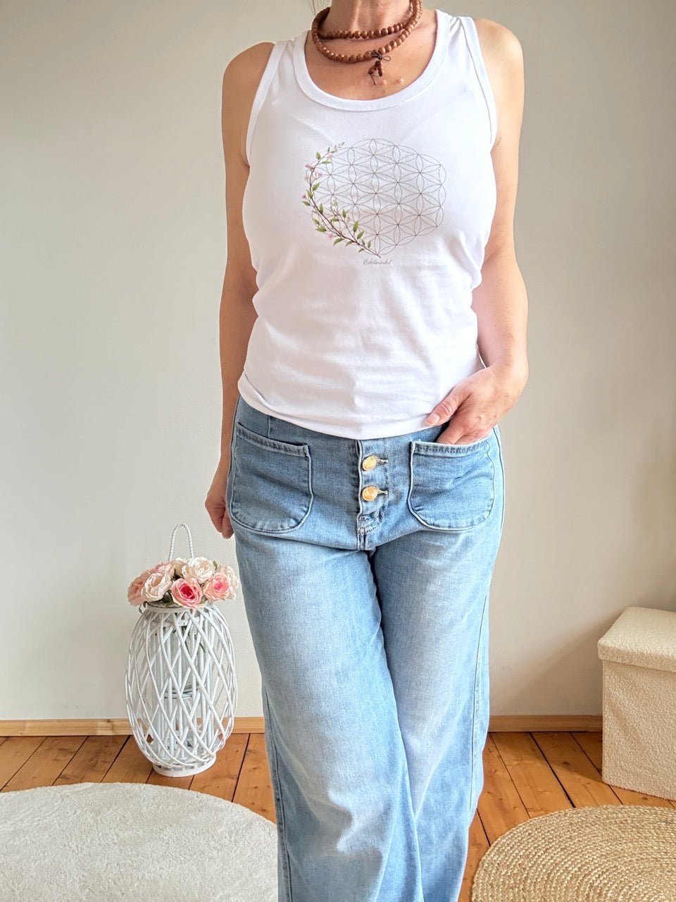 Top Edelmädel Organic Blume des Lebens - FROLLEIN KÄTHE Shop