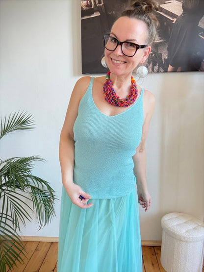 Top Glamour Ozeanblau - FROLLEIN KÄTHE Shop