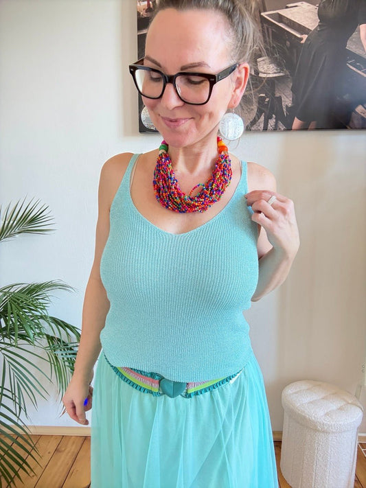 Top Glamour Ozeanblau - FROLLEIN KÄTHE Shop