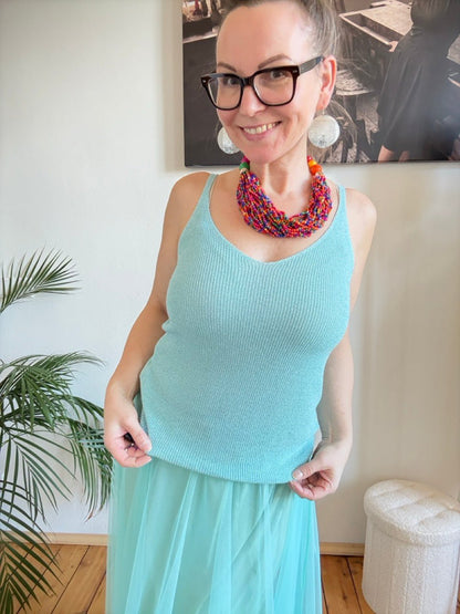 Top Glamour Ozeanblau - FROLLEIN KÄTHE Shop