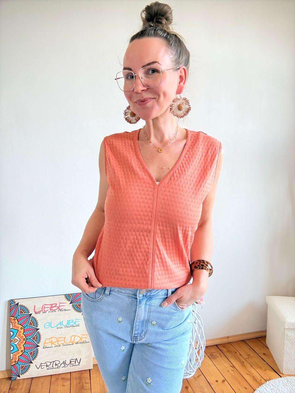 Top Lori Pfirsich - FROLLEIN KÄTHE Shop