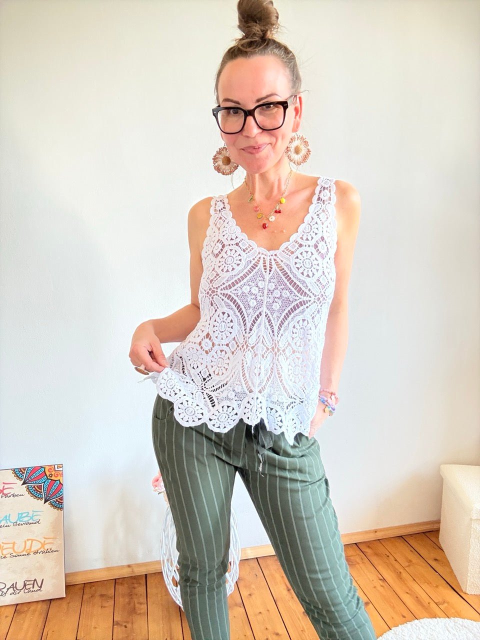 Top Vicky Boho Style Weiß - FROLLEIN KÄTHE Shop