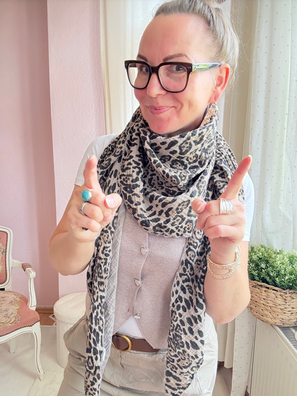 Tuch Gross Mariela Musselin Leo - FROLLEIN KÄTHE Shop