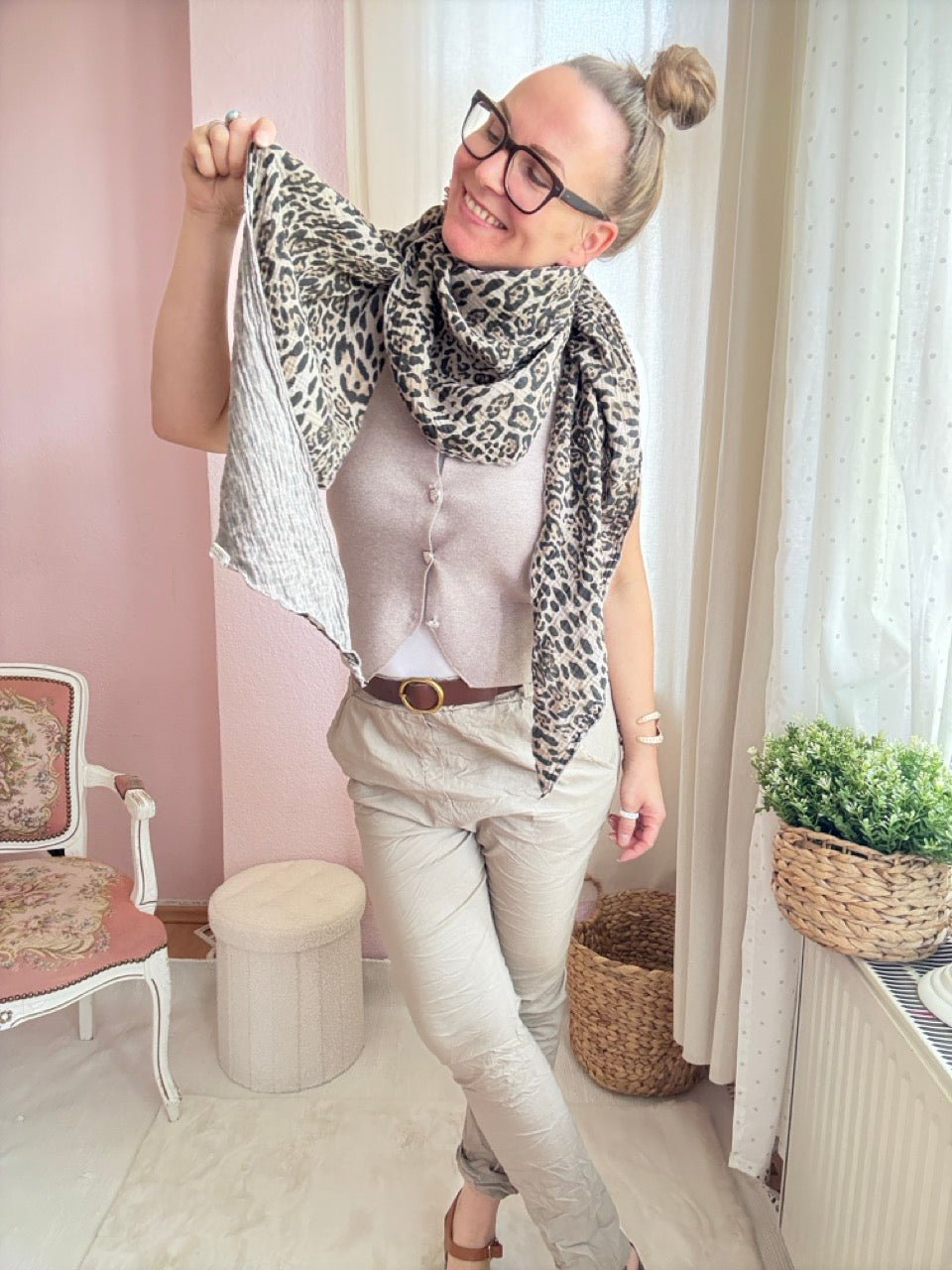 Tuch Gross Mariela Musselin Leo - FROLLEIN KÄTHE Shop