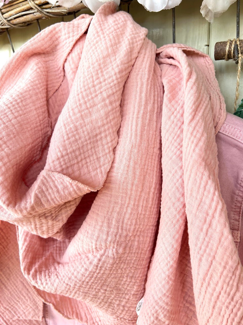 Tuch Gross Mariela Musselin Zart Rose - FROLLEIN KÄTHE Shop