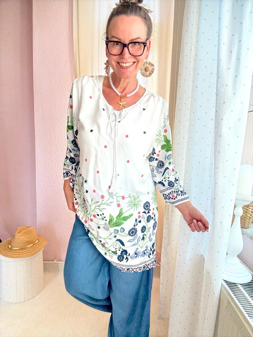 Tunika Bluse Naomi Weiß - FROLLEIN KÄTHE Shop