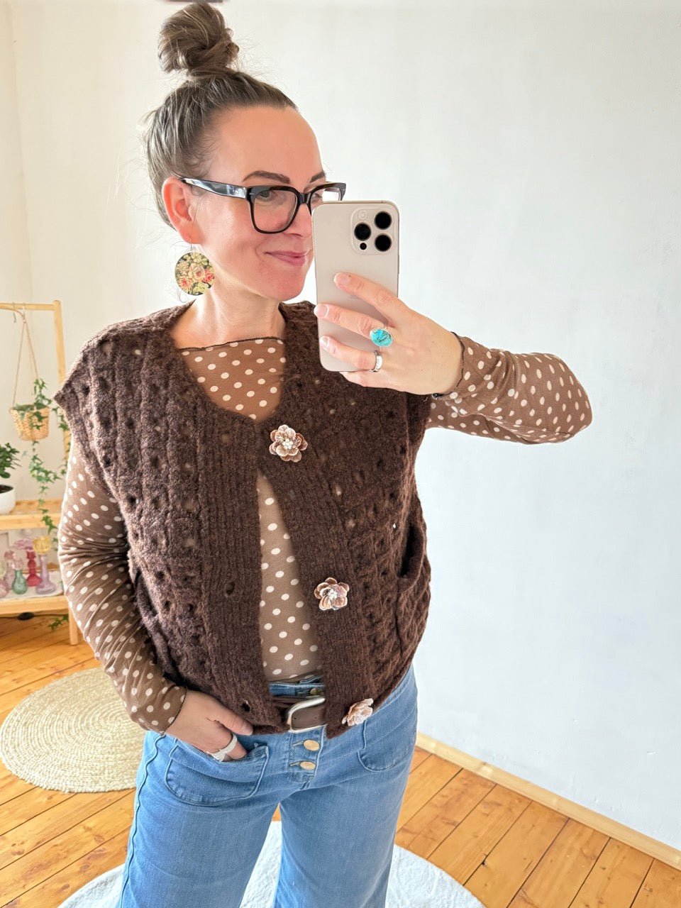 Weste Camille Chocolate - FROLLEIN KÄTHE Shop