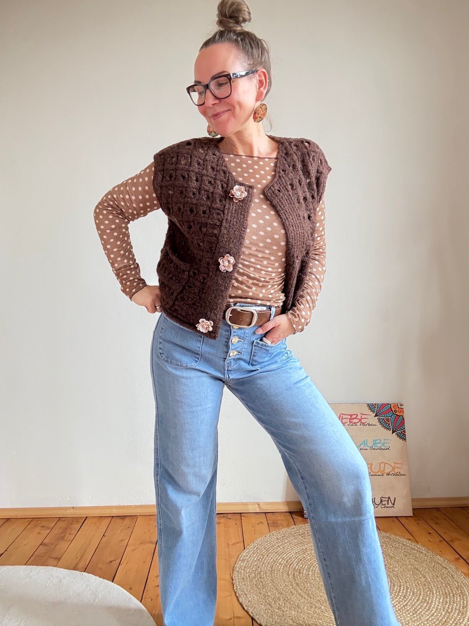 Weste Camille Chocolate - FROLLEIN KÄTHE Shop