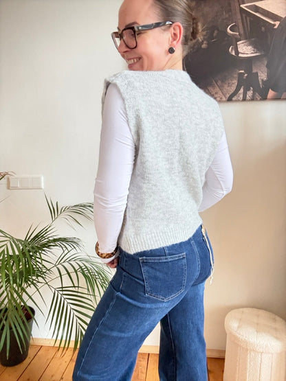 Weste Flora Grau - FROLLEIN KÄTHE Shop
