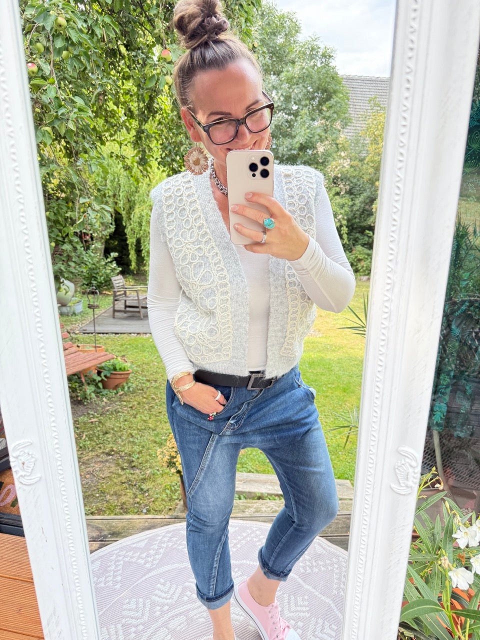 Weste Flora Grau - FROLLEIN KÄTHE Shop