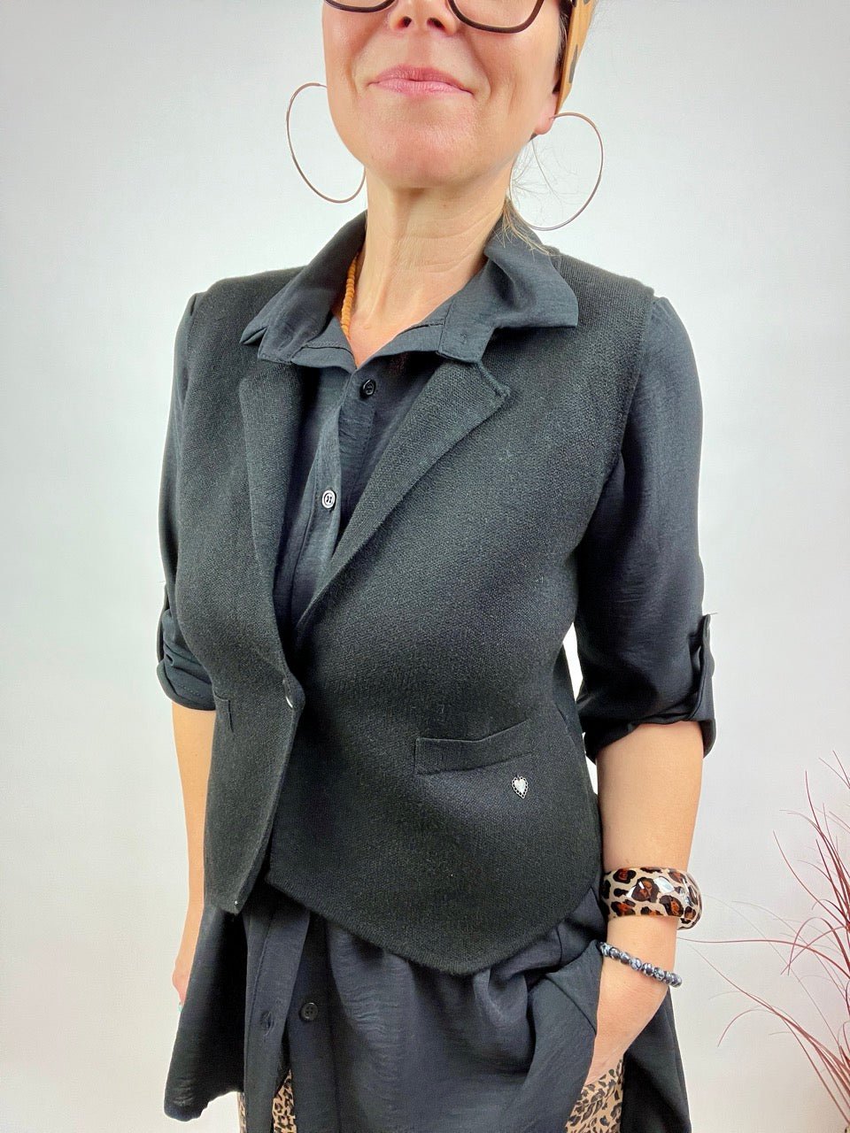 Weste Lori Schwarz - FROLLEIN KÄTHE Shop
