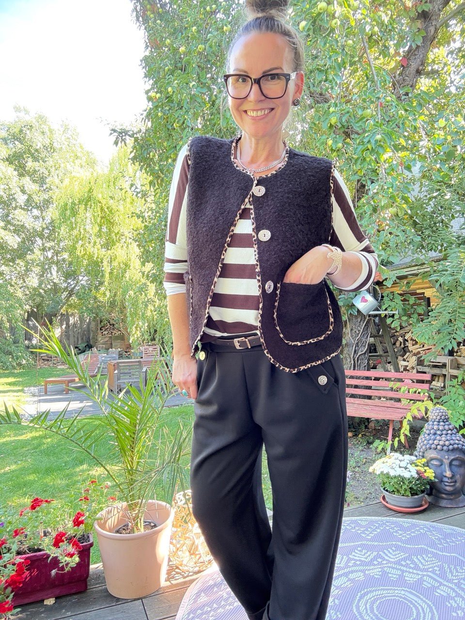 Weste Mara Schwarz - FROLLEIN KÄTHE Shop