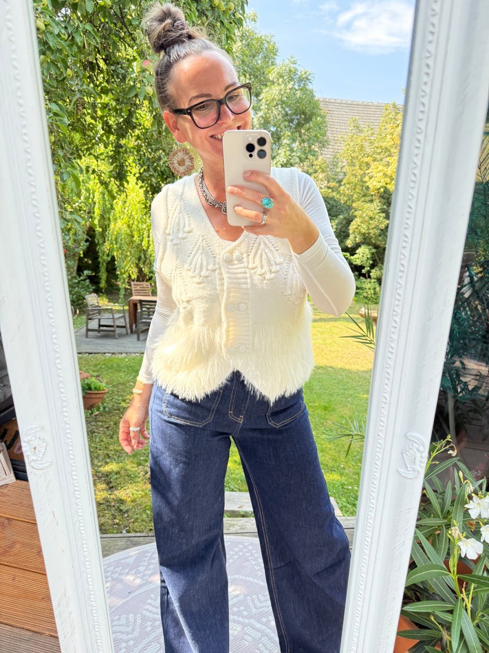 Weste Mara Wollweiß - FROLLEIN KÄTHE Shop