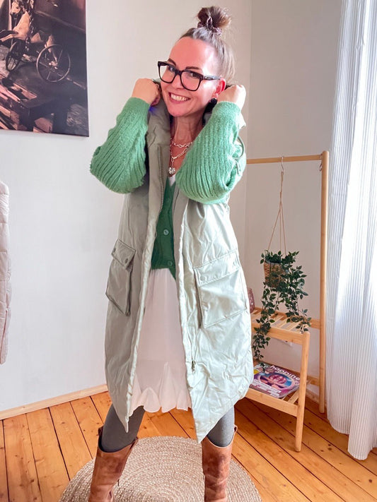 Weste Naila Olive Salbei - FROLLEIN KÄTHE Shop