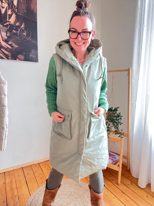 Weste Naila Olive Salbei - FROLLEIN KÄTHE Shop