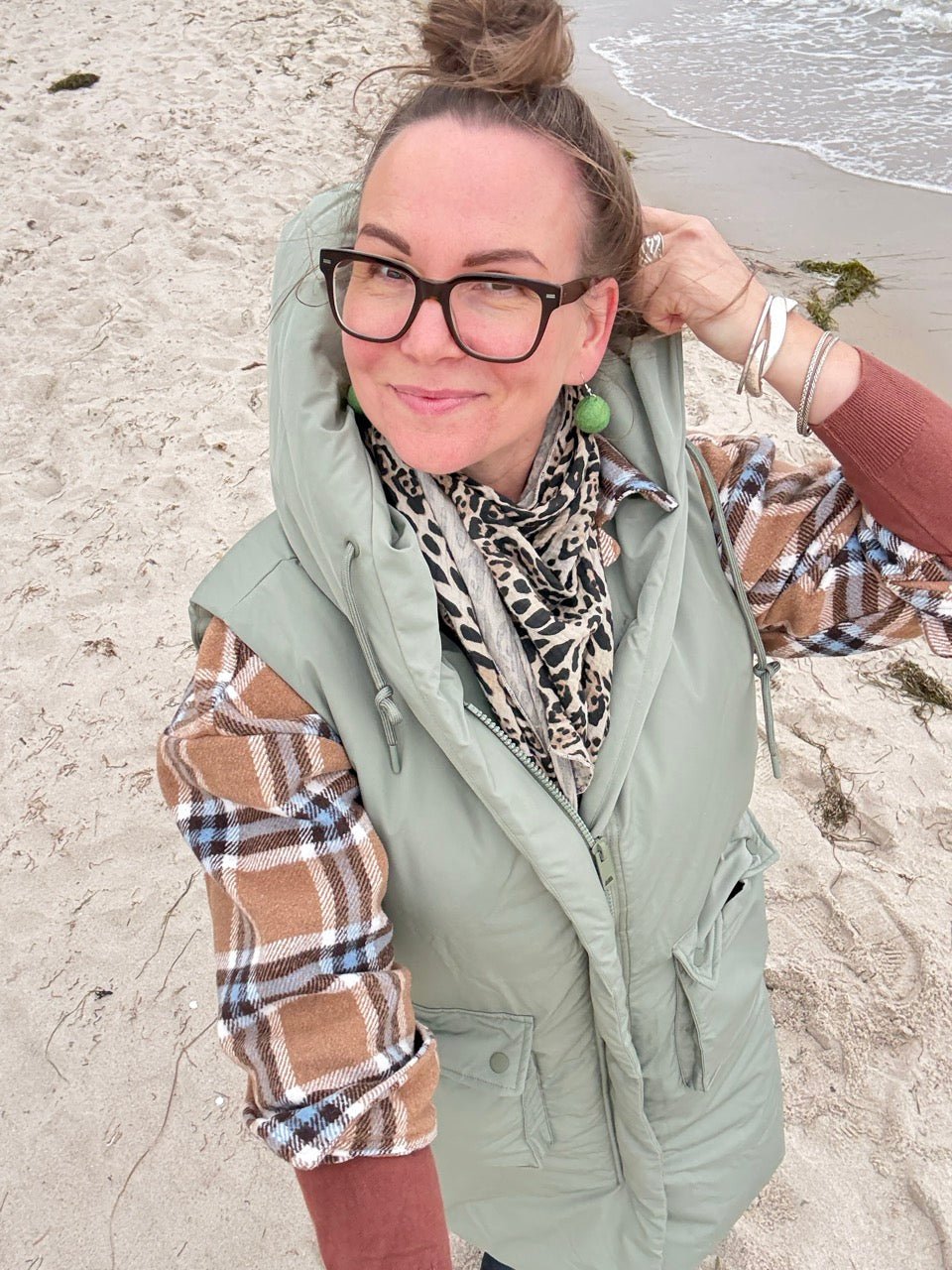 Weste Naila Olive Salbei - FROLLEIN KÄTHE Shop