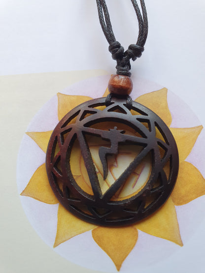 Halskette Nabel Chakra Symbol rund