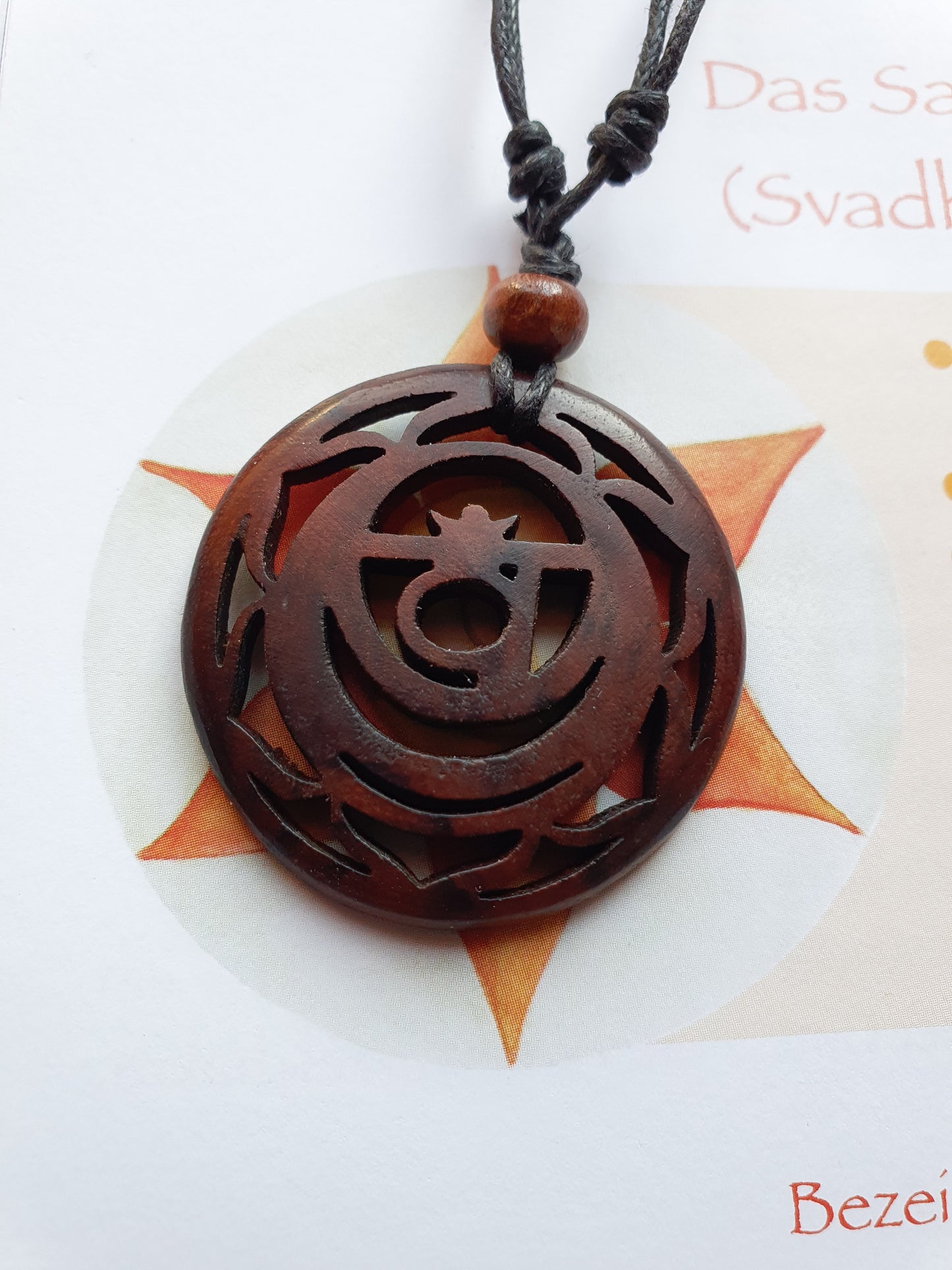Halskette Sakral Chakra Symbol rund