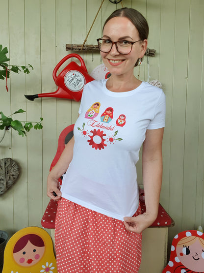 Shirt Edelmädel Family Weiss - Ladies Organic Shirt