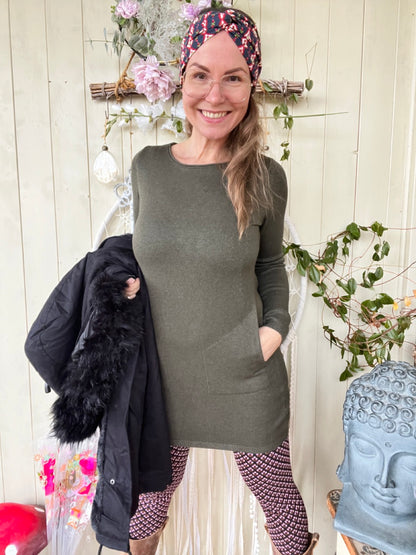 Kleid Herrlich verträumt Olive Grün