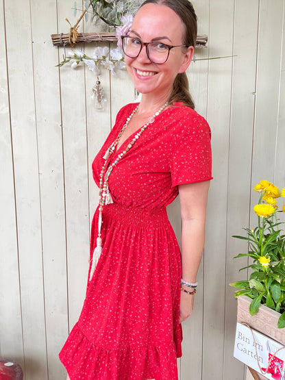 Kleid Blumenkuß Rot