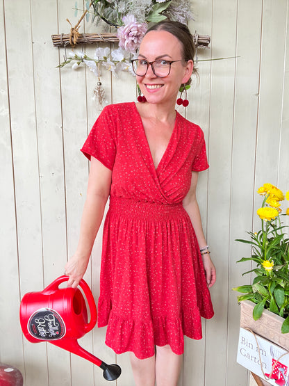 Kleid Blumenkuß Rot