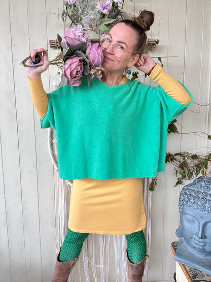 Strick Shirt Strickliebling in Hellgrün und Sand