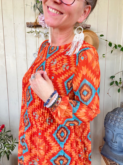 Kleid Swing Swing Ethno Mix Orange