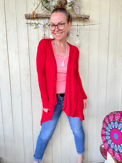 Strickjacke Zart besaitet Rot