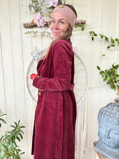 Cord Mantel Cordula Beeren Rot - FROLLEIN KÄTHE Shop