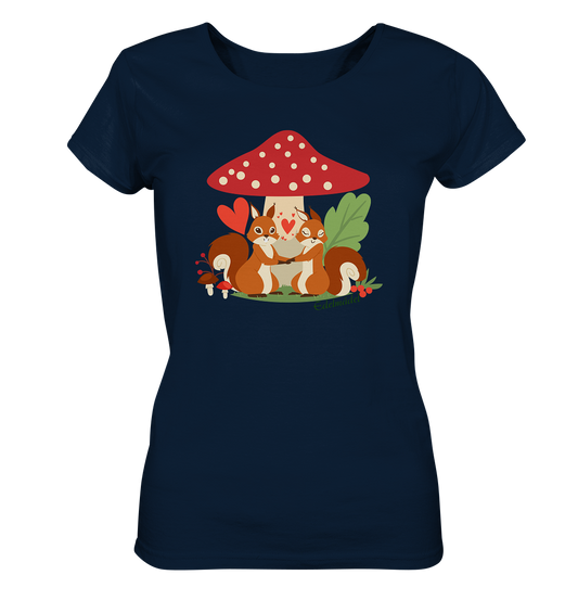 Edelmädel Organic Shirt - Eichhörnchen Liebe - viele Farben