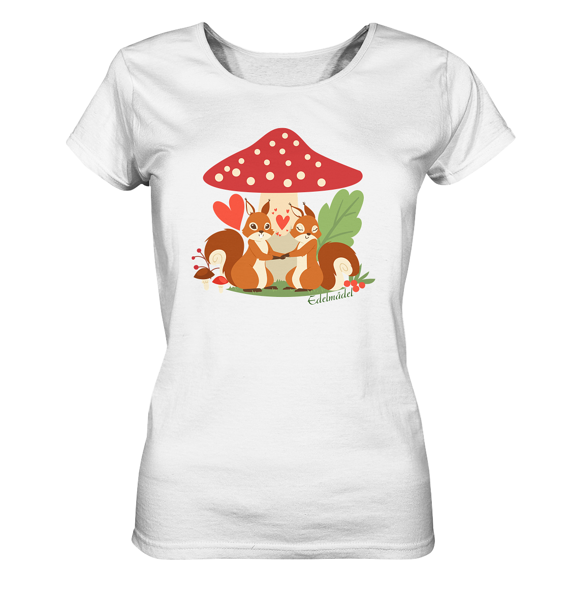 Edelmädel Organic Shirt - Eichhörnchen Liebe - viele Farben