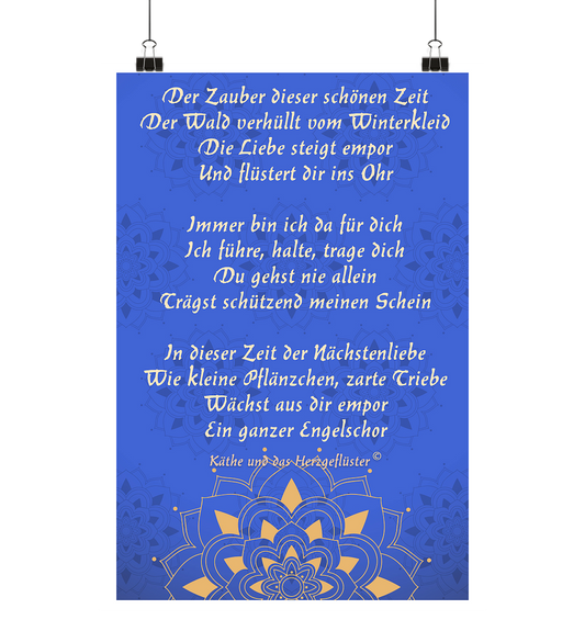 Gedicht Zauber von Käthe & das Herzgeflüster Poster Din A3 (hoch)
