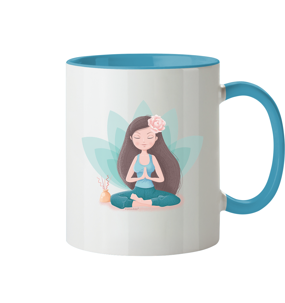 Tasse Yoga Girl Edelmädel  - Tasse zweifarbig