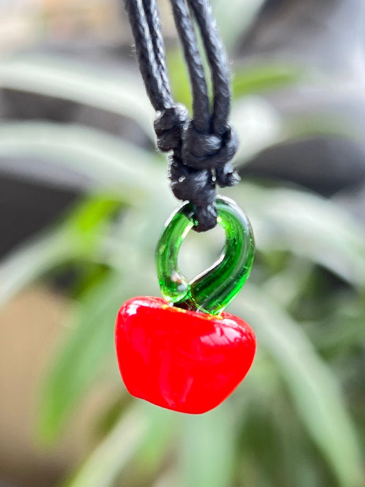 Kette Roter Apfel Glas - FROLLEIN KÄTHE Shop