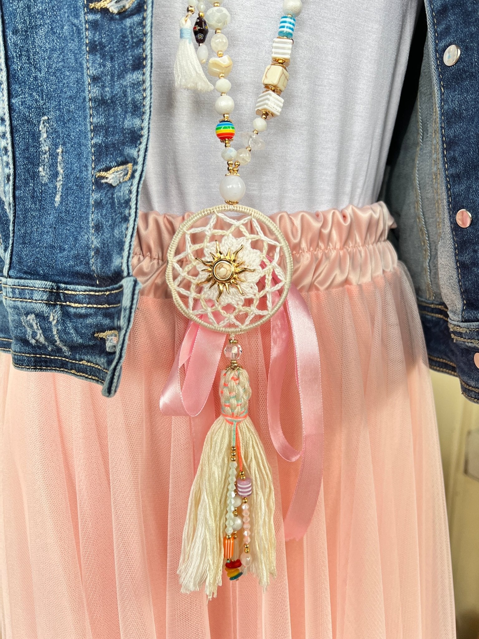 Kette Traumfänger Weiß - FROLLEIN KÄTHE Shop