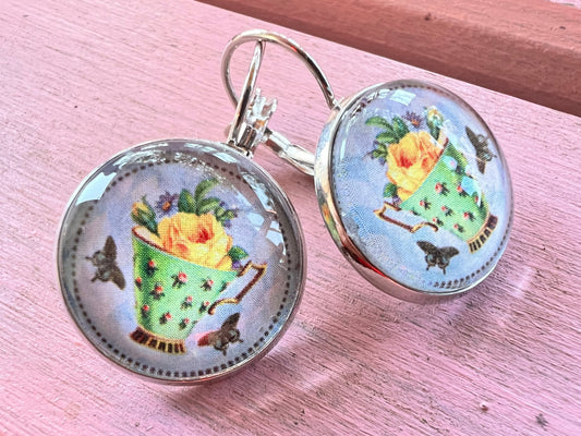 Kiki Ohrhänger Tea Time Bunt - FROLLEIN KÄTHE Shop