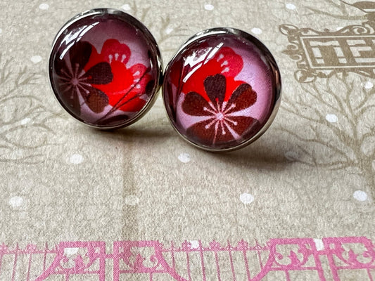Kiki Ohrstecker Blümchen Rot - FROLLEIN KÄTHE Shop