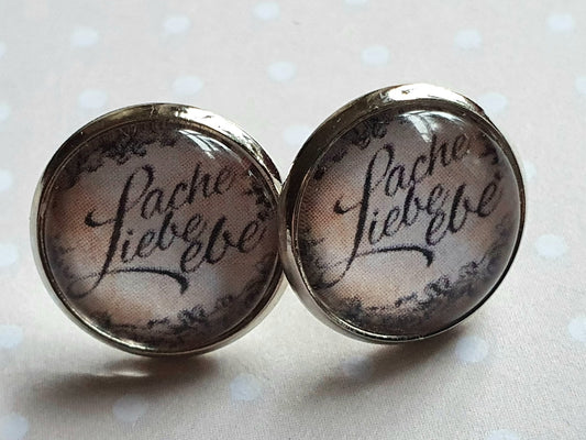 Kiki Ohrstecker Lache Liebe Lebe Beige - FROLLEIN KÄTHE Shop
