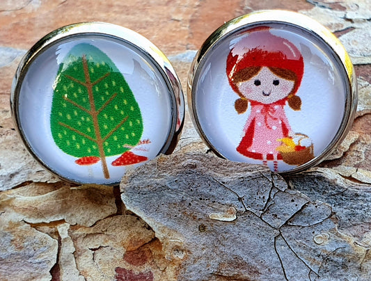 Kiki ♥ Ohrstecker ,, Märchenwald " Bunt - FROLLEIN KÄTHE Shop