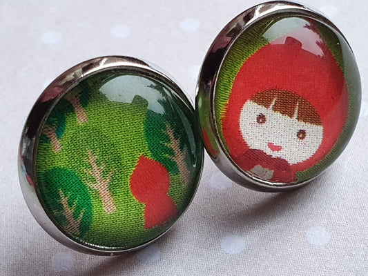 Kiki Ohrstecker Rotkäppchen im Wald - FROLLEIN KÄTHE Shop