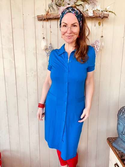 Kleid kiss me darling Blau - FROLLEIN KÄTHE Shop