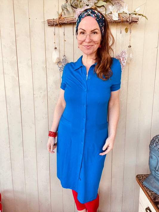 Kleid kiss me darling Blau - FROLLEIN KÄTHE Shop