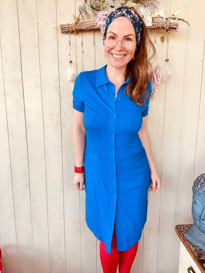Kleid kiss me darling Blau - FROLLEIN KÄTHE Shop
