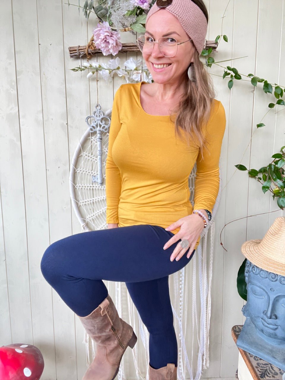 Leggings Strickschick Dunkelblau - FROLLEIN KÄTHE Shop