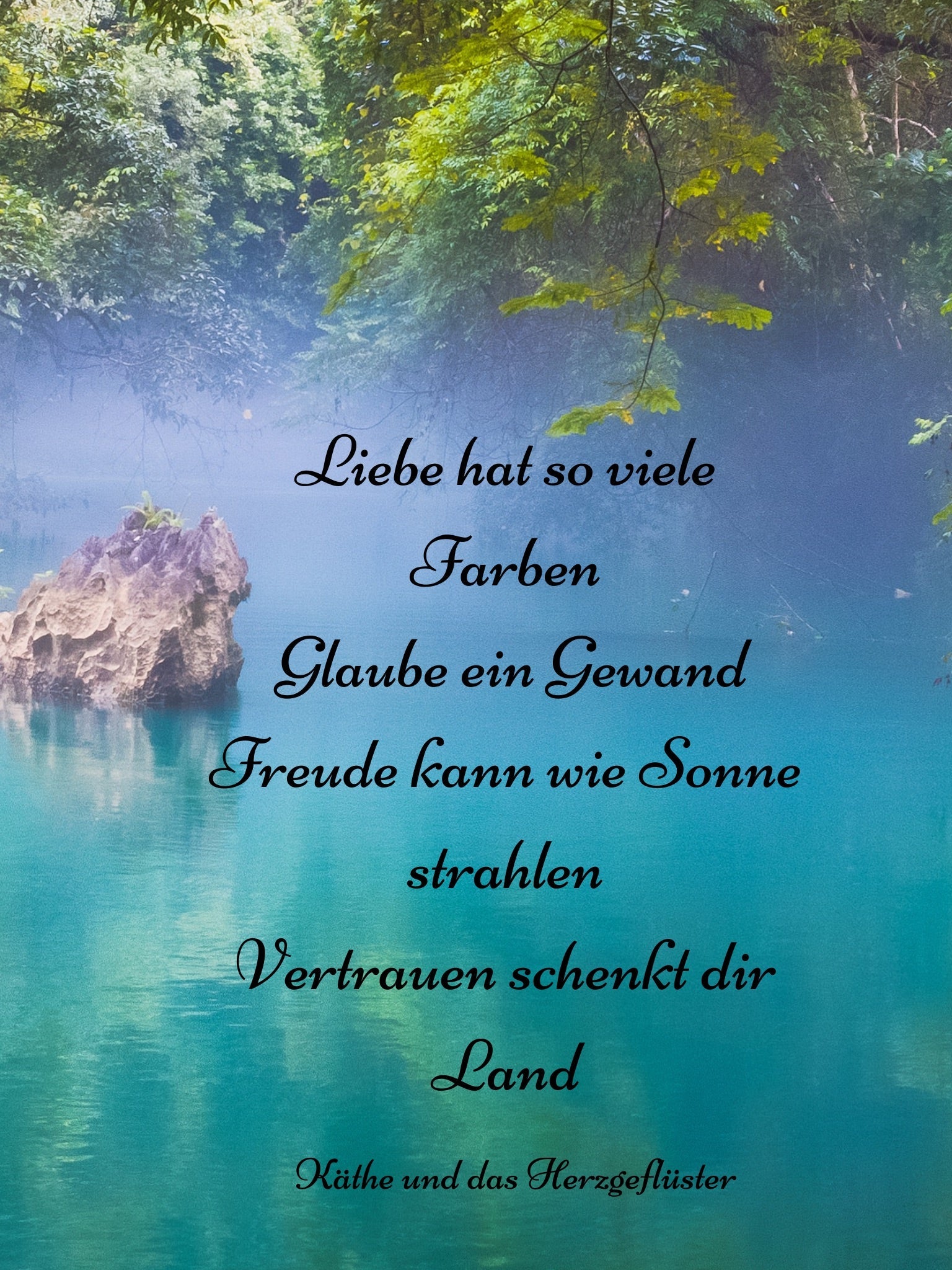 Mein Herzgeflüster Gedicht ♥ Der Glaube & die Liebe ... - FROLLEIN KÄTHE Shop